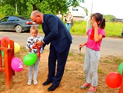 Открытие детской игровой площадки в д. Скрипково.
